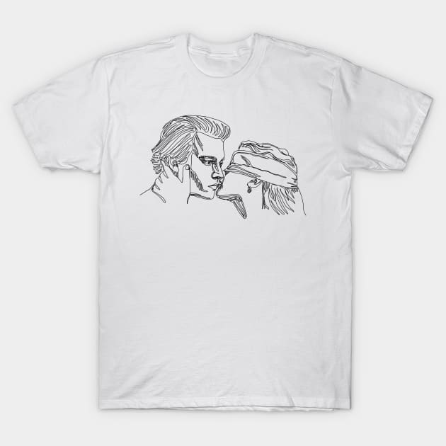 Love in Sleepy Hollow, line art T-Shirt by ArtInPi